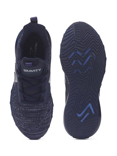 Image of Impakto Gravity Running Shoes for Men | Lightweight & Breathable Sports Shoes | Soft Cushioned Insole | Anti Skid EVA Sole | Laceup Shoes for Jogging, Walking, Gym & Casual Outings