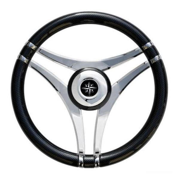 Volante IMPACT carbon look Ã 350 mm razze acciaio Sterzo - Timoneria