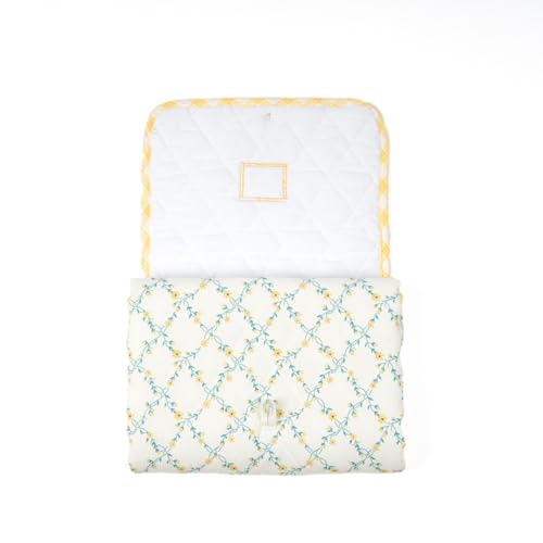 Image of Tidy Sleep Portable Diaper Changing Mat /Pad for Newborns & Infants Baby 0-24 Months Light Weight, Portable, Water Proof (Yellow Bloom Vines)