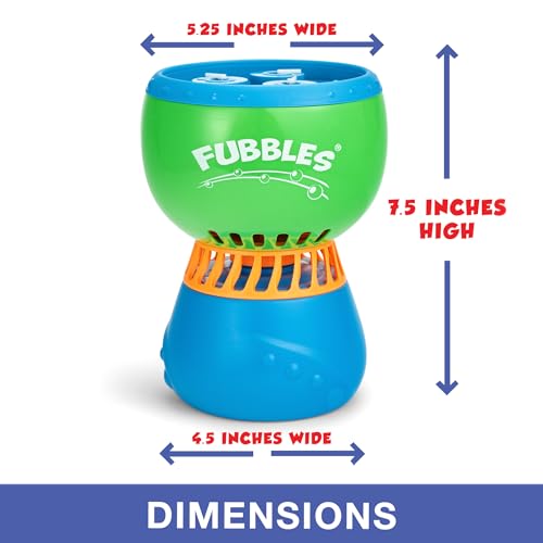 FUBBLES NO Spill Funfiniti Bubble Machine | Blows One Hour of Non Stop Bubbles | Amazon Exclusive Toy Set Includes 36oz of Non Toxic Refill Solution (Bubble Solution Bottle Colors Will Vary) by Little Kids - Image 6