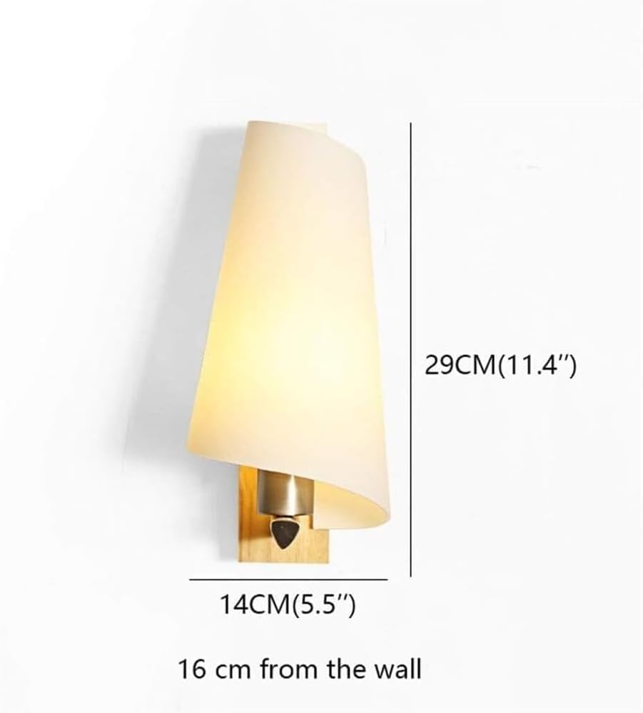 Lámpara de pared de madera blanca nórdica para pasillo de granja 2