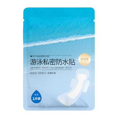 Pad de natation imperméable - conception claire pour la peau, protection de l'espace privé | Autocollant hygiénique portable 4 doublures, couverture discrète pour les fuites pour les activités d'eau
