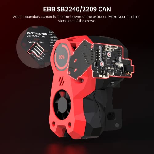 BIGTREETECH EBB SB2209 CAN V1.0 Extruder Breakout Board for Voron Stealthburner UART Mode Support Klipper with 100K NTC B3950 + 30-Pin Ribbon Wire Kit