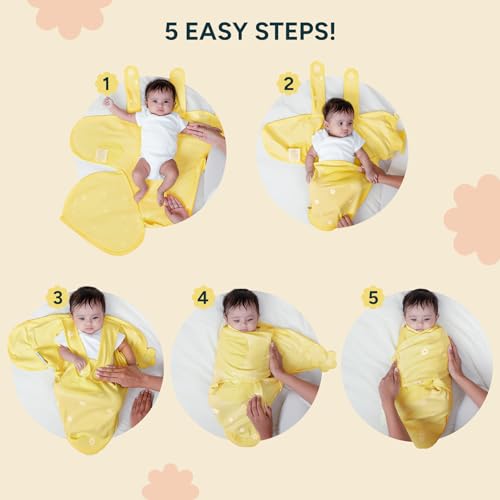 Image of NINTARABABY Swaddle Wrap for Newborns - Organic Cotton, 21 inch x 10 inch | Wake Me Not Swaddle with Baby-Safe Velcro, Ultra-Soft & Snug Sleep Sack, Breathable Swaddling Blanket, Gifts for 0-3 Months