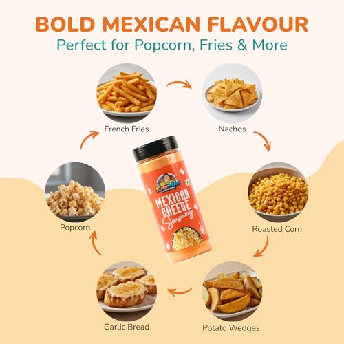 Image of Time Out Popcorn Mexican Cheese and Sour Cream n Onion Powder, Multi Use Seasoning For Pop corn, Snacks, Pack of 2, 100g