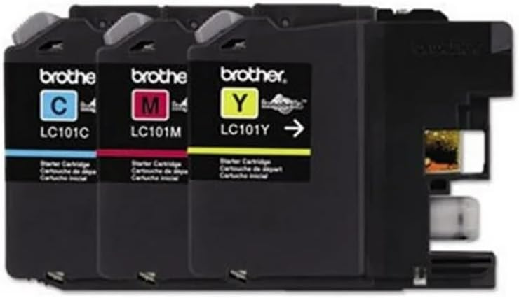Brother LC101 ink cartridges removed from packaging