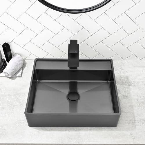 Swift Horse SHSET1613SBG Black Bathroom Vessel Sink thumb #1