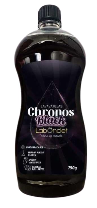 CHRONOS LABONCLER Lavavajillas Líquido a Mano Ultra Concentrado Gran Poder Desengrasante Black Cereza