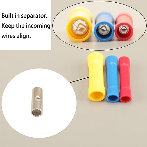 Image of 300pcs 18 Types Crimp Connectors, Ring Spade Fork Butt Wire Connectors Kit, 6.3mm Male and Female Spade Connector kit, Quick Disconnect Crimp Terminals Electrical Connectors, Electrical Terminals