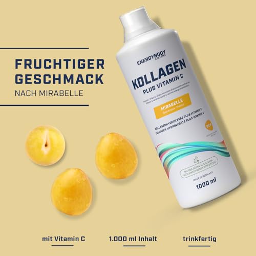Flüssiges Kollagen Energybody Kollagen Liquid mit Vitamin C 1000 ml