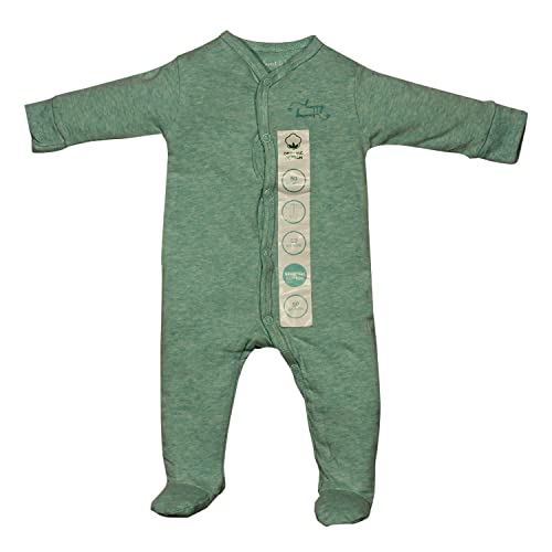 Image of Organic Cotton Baby Sleep Suit, Bodysuits /Onesies /Rompers for Baby Boys, Long Sleeve Baby Sleepsuit, Pure Cotton Baby Romper (0-1 Month, Solid)