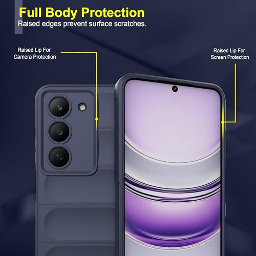 Image of Zapcase Back Case Cover for Realme 14x 5G | Compatible for Realme 14x 5G Back Cover | Liquid Silicon Magic Case with Camera Protection | Sapphire