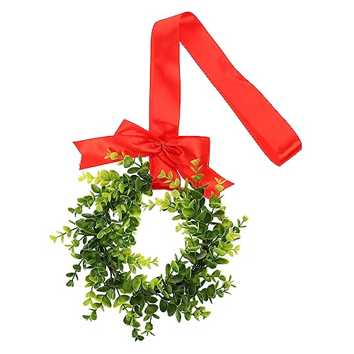 PRETYZOOM 4 Pz ghirlanda addobbi natalizi oggetti di scena per il layout di natale decorazione scrivania bedroom decoration arredamento verde decorare decorazione di ghirlande stoffa rosso