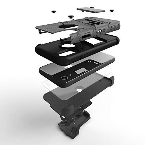 ZIZO Bolt Series for iPhone XR Case with Screen Protector Kickstand Holster Lanyard - Gun Metal Gray by Zizo - Image 3