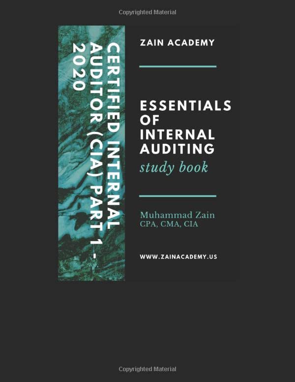 Essentials of Internal Auditing Part 1 (2020)