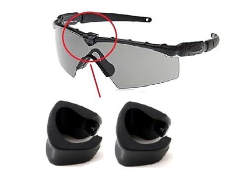 2 Sets Galaxy Clip Rubber Kits Compatible Replacement For Oakley Si Ballistic M Frame 2.0/3.0 Sunglasses Black Color