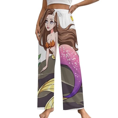Pantalon de pyjama femme sirène papillon pour vos soirées cocooning S