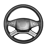 Material: cuero JIERS Cubierta del Volante del Coche, para Mercedes Benz M Class M300 350 R Class R300 320350400500 GL Class, Cubiertas de Volante de Coche Cosidas a Mano