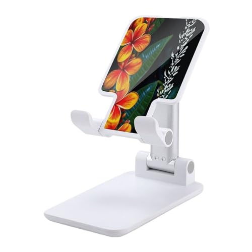 Support téléphone bureau pliable fleurs hawaïennes réglable universel