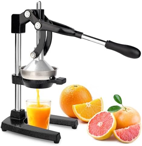 Fyvva Cast Iron Juicer, Extra-Large Manual Juicer Hand Press, Hea...