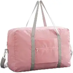 Spirit Airlines Bolsa de mão pessoal 45 x 35 x 20 cm, bolsa de viagem dobrável para mulheres e homens, rosa, Esportes