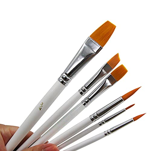 Jowoart Hot Single Item12 Pcs/Set Nylon Paint Brush Hair White Rod Multi-Function Brush Gouache Watercolor Oil Manicure Brush Set thumb #4