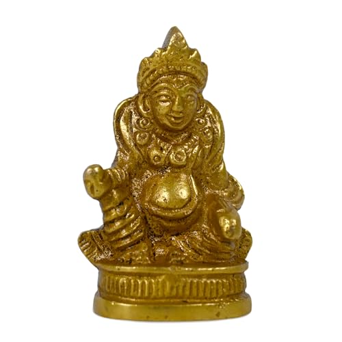 Image of CraftHut Brass Kubera Idol (1.9 in) - Divine Lord of Wealth for Prosperity, Vastu & Pooja Room | Elegant Statue for Temple Decor, Office & Gifting Purpose
