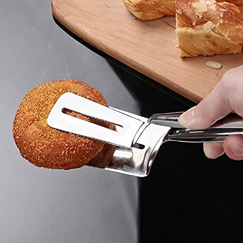Pinzas de Cocina Pinzas para Alimentos, Pinzas de Cocina de Acero para cocinar, Barbacoa, Tijeras para Servir Pinzas Alicates para bufet,Flexibles para Usar,Tamaño:24cm
