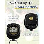 Simple Stopwatch Timer - Easy to Use, Set Up, Read, and Carry - Large Display - On/Off, AAA Battery - Ideal for Coaches, Track and Field, Soccer Referees, Sports, Classroom - Image 4