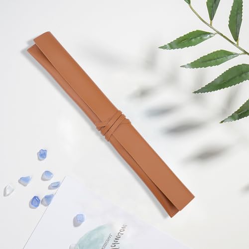 CALFOVERA PU Leather Drumstick Bag Portable Drum Stick Holder Brown Leather Drumstick Storage Carrying Case Pouch Handbag Drum Accessories Gift for Drummer Musician Mallets Brushes Percussion - Thumbnail 5