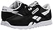 Reebok Women's Classic Nylon Sneaker, Black/White, 6.5