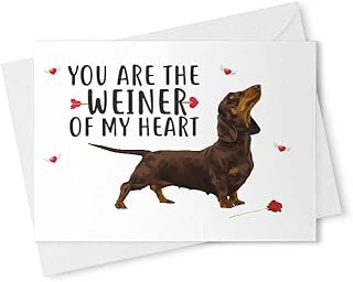 Funny Weiner Valentine's/Anniversary Day Card - Romantic Card, Galentines Card, Cute Love Card, Funny Valentines Day, Funny Love Card [00439]
