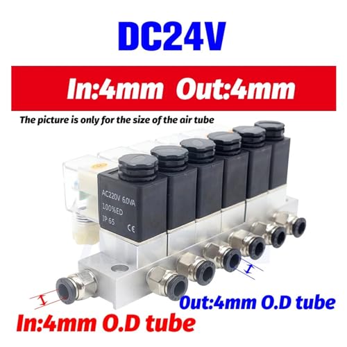 Électrovanne à air multivoie 2V025-08 avec commande électrique unique DC24V stable - 4