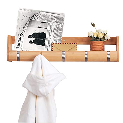 WILSHINE Entryway Coat Rack Wall Mounted with Shelf Hanging Cubby Coat Rack Mail