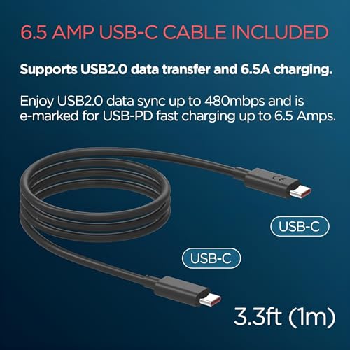 Image of 68W Turbopower Motorola Charger Adapter with Type C to C 100 Cm Cable Compatible with Moto Edge 50 /40 /30 Series Support Model /Fusion|Pro|Ultra|Neo|Razr 50 Ultra, Razr 40, and Other Moto Device, Black