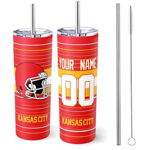 Image of Kansas Tumbler 20oz Travel Mug Custom Name and Number Gifts