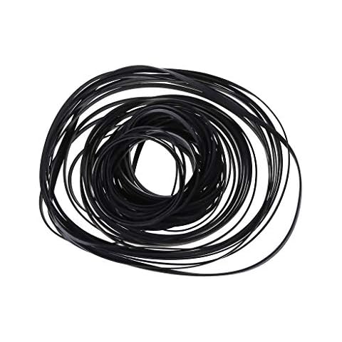 Sara-u 50PCS Universal Assorted Common Flat Rubber Belt Mix Cassette Tape Machine Belt for Recorders Walkman CD/DVD Drives Cover