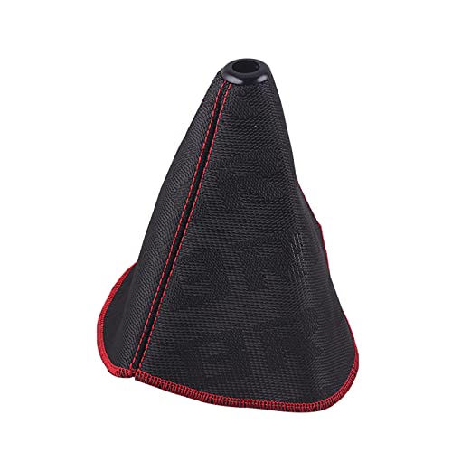 Durable Canvas Gear Shift Boot Lever Knob Cover Racing Shift Knob Collars for Universal Car-Black