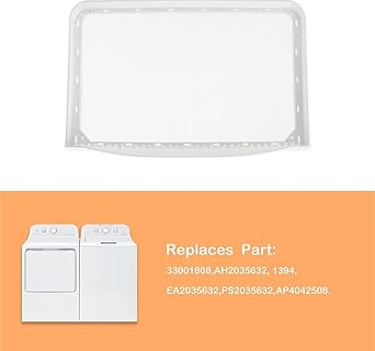 WP33001808 Dryer Fluff Filter, White Mesh Trap Replacement for 33001808, Easy Install Lint Collector Compatible with Brand Dryers, Clothes Drying Machine Spares to Catch Fibres [Energy Class A]