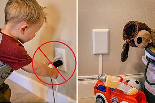 Sleek Socket Ultra-Thin Child Proofing Electrical Outlet Cover With 3 Outlet Power Strip And Protective Cord Cover Kit, 8-Foot, Universal Size #TOP4