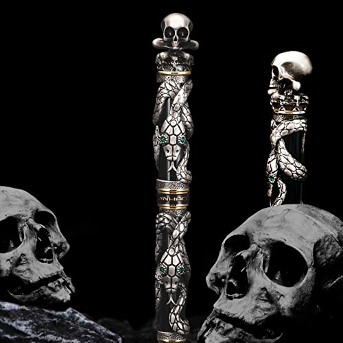 Opiniones y reviews de Garigoleados elegantes Top 10. 47 Jinhao Snake - Bolígrafo de bola con cabeza de cráneo, color negro