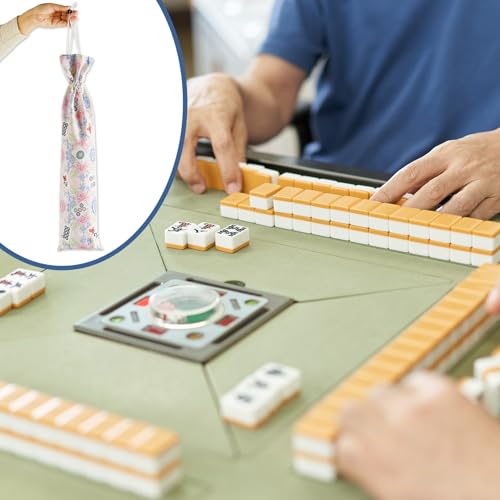 2 bolsas rosas con cordón para Mahjong 26 pulgadas miniatura 5