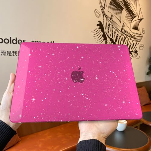 Funda MacBook Air 13 rosa purpurina compatible con M1 A2337 7