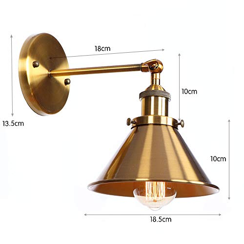 Wall-Sconce-Lighting-Cone-Shape-Wall-Light-1-Light-Wall-Lamp-Corridor-Stairway-Wall-Light-Fixtures-Antique-Brass