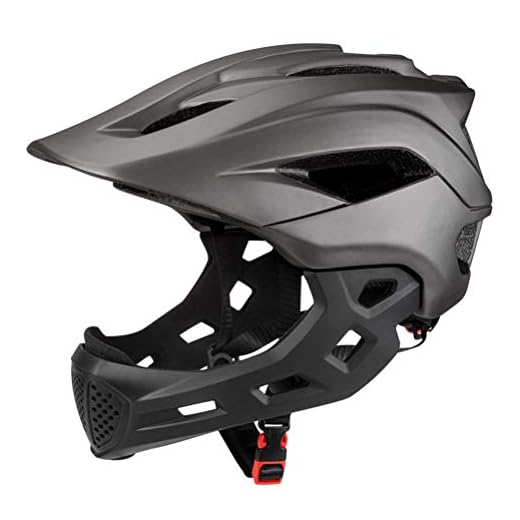 Casco Integrale MTB Cairbull Casco BMX Integrale Adulto, (grigio)