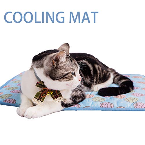 Nacoco Pet Cooling Mat Cat Dog Cushion Pad Summer Cool Down Comfortable Soft For Pets And Adults (S,Blue) #TOP3