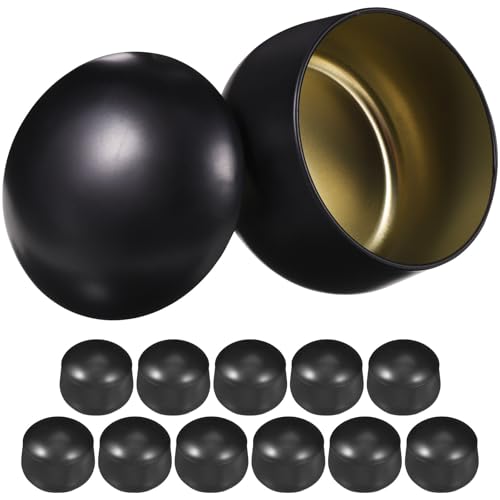 COHEALI 12 pièces Pot Bougie avec Couvercle Contenants Bougies Vides Boîtes Étanches pour Stockage Artisanat Cadeau Aromathérapie