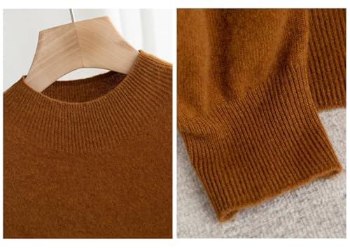 Men's Mock Neck Sweater Soft Casual Classic Pullover Knitwear Sweaters with Ribbing Edge3