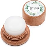 BOHORIA Menthol Stein Migränestein Natur – 7 g im Holztiegel – kühlender Menthol Kristall zur Stirn- & Nacken-Anwendung für Massage & Spa – reines Kristall-Menthol (L-Menthol) (1er)