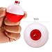 Syhood Fishing Float 1 Inch Fishing Float Push Button Floats Red and White Bobber Fishing Tackle(20 Packs)